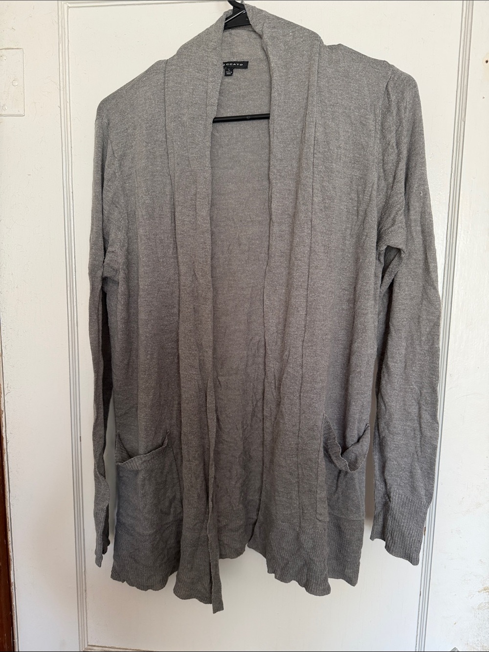 Express woman’s Light Gray Open Shawl Cardigan